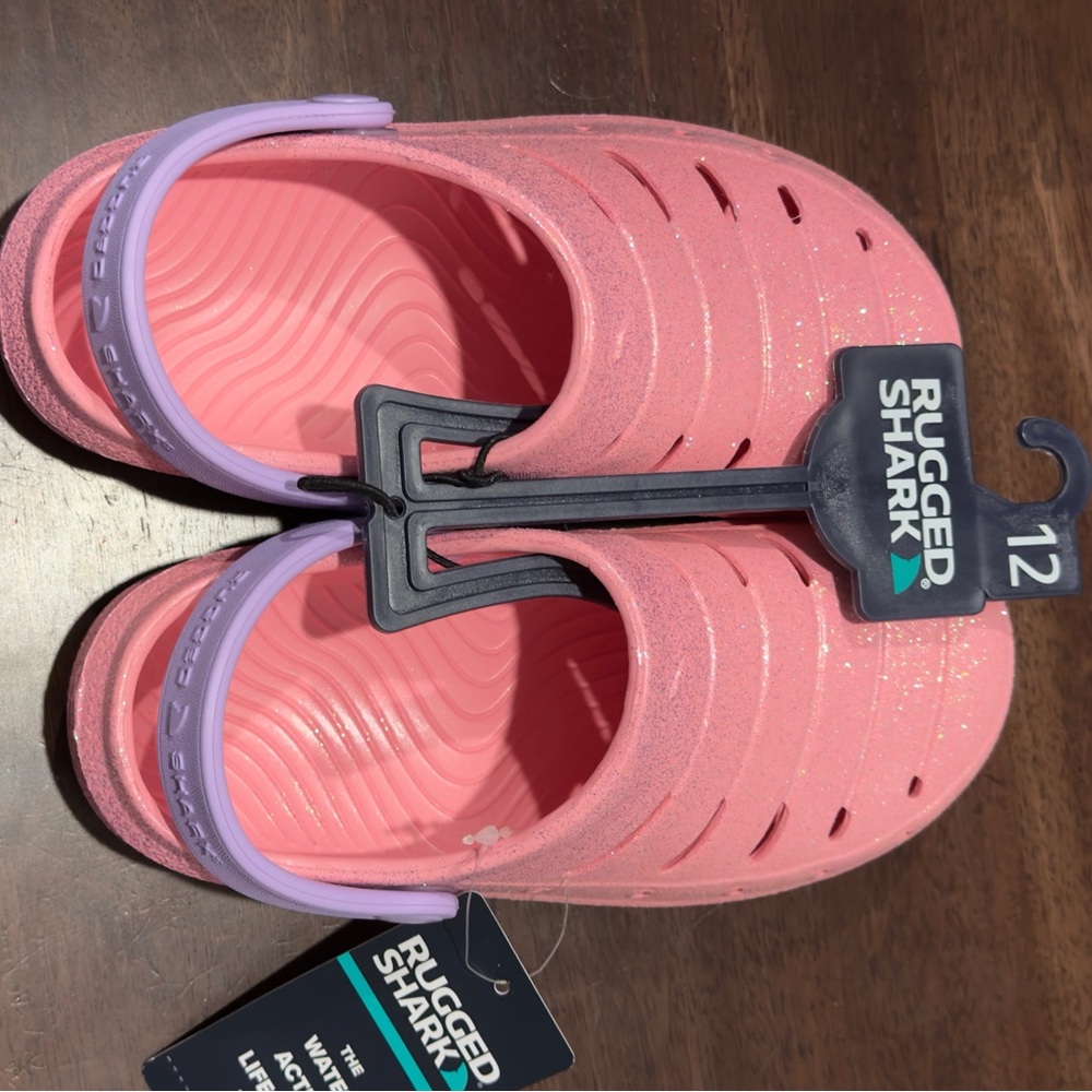Rugged Shark Pink Kids Water Shoes